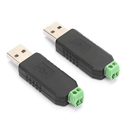 Changor USB-zu-RS485-Konverter-Adapter, USB-Seriell-Konverter aus Kunststoff mit schwarzer LED-Anzeige SPS-Datenschreiben PTZ-Steuerung für Zugangskontrollsystem von Changor