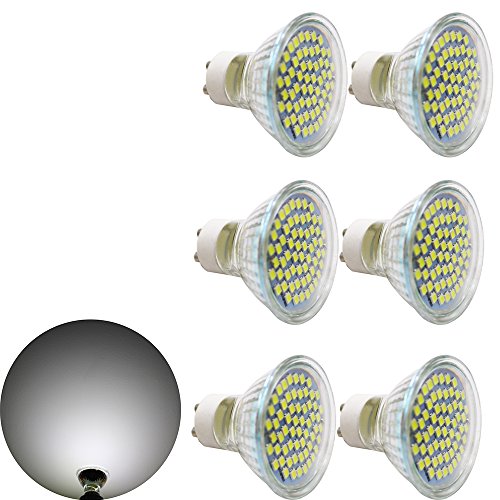 Chao Zan LED GU10 Lampe Kaltes Weiß (6500K), 3,5W 350 Lumen GU10 LED Lampe Ersatz für 30W Halogenlampen, GU10 Leuchtmittel, 120°Abstrahlwinkel, CRI>85, 220-240V AC (6 Stück) von Chao Zan