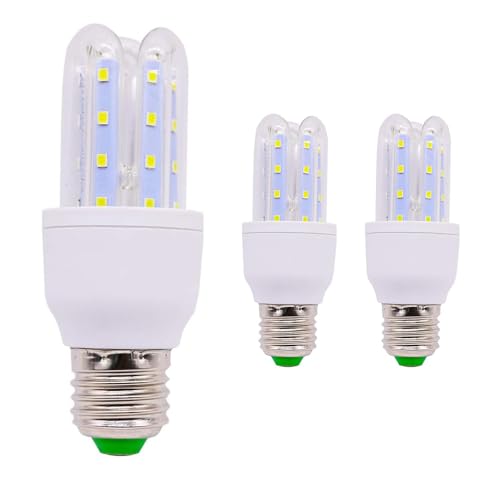 Chao Zan LED Lampe Stabform Nicht dimmbar Glühbirnen E27, 5W ersetzt 50W Glühlampe,Kaltes Weiß 6000k,Energiesparlampe,500 Lumen (3 Stück) von Chao Zan