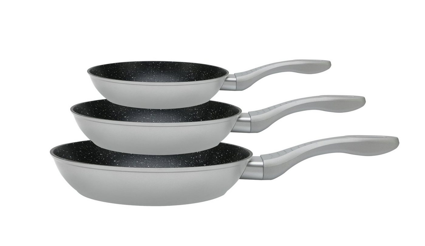 Cheffinger Topf-Set Pfannenset 3 tlg. Geschmiedetes Aluminium 20/24/28cm + 3 Pfannenschutz von Cheffinger