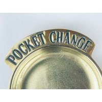 Vintage Messing „Pocket Change" - Münz-/Schlüsselfang Eingangsbereich, Foyer-Dekor Gealterte Vintage-Patina von ChenuzAtelier