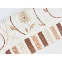 Vintage Rechteckiges Handtuch - Braun + Beiges Blumenmuster 100% Baumwolle von ChenuzAtelier
