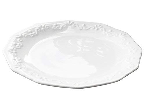 Chic Antique | Edler Teller Kuchenteller Dessertteller | D 19 cm | 100% Porzellan Weiß | perfekt für Nachtisch, Tea Time und Dekoration | aus der Provence-Serie von Chic Antique