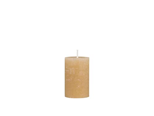 Chic Antique Macon rustikale Stumpenkerze versch.Farben und Größen Kerze Antik NEU Altarkerzen 100 % Paraffin lange Brenndauer (Honig, 8x5 cm) von Chic Antique