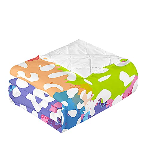 Chickwin Tagesdecken Bettüberwurf, 3D Leopard Drucken Sommer Tagesdecke mit Prägemuster Wohndecke aus Mikrofaser Bettdecke für Einzelbett Doppelbett oder Kinder (180x220cm,Mehrfarbig) von Chickwing