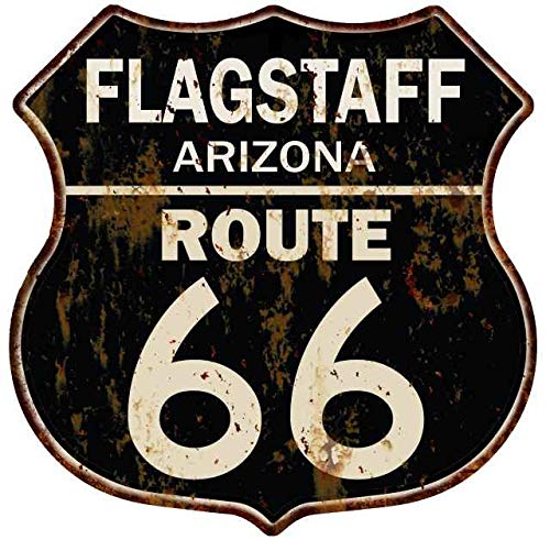 FLAGSTAFF, ARIZONA Route 66 Schild Blechschild Man Cave Ga14,5 x 14,5 mattes Metall 115150014015 von Chico Creek Signs