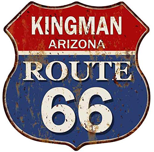 Kingman, Arizona Route 66 Schild Metallschild Männerhöhle GA12 x 12 Hochglanzmetall 21110013026 von Chico Creek Signs