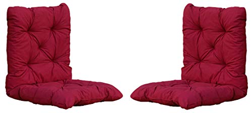 Chicreat Set mit 2 Sitzkissen 98 x 50 x 8 cm, Rot von Chicreat