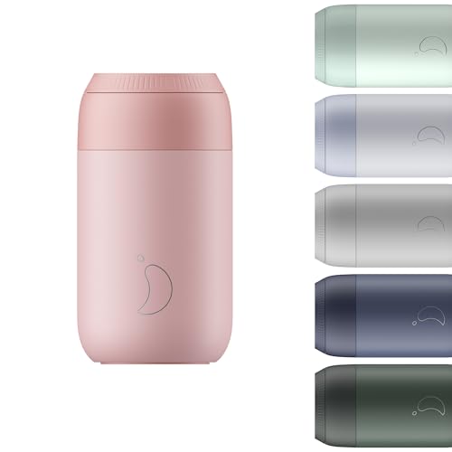 Chilly's Serie 2 Isolierter Kaffebecher - Doppelwandige Tasse mit Deckel - BPA-Freier Edelstahl - Blush Pink, 340ml von Chilly's