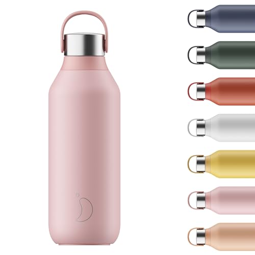 Chilly's Serie 2 Wasserflasche - BPA-Freier Edelstahl und Wiederverwendbar - Auslaufsicher, Ohne Kondensation - Blush Pink, 500ml von Chilly's