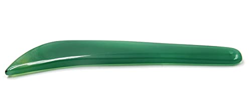 Chiloskit 11cm / 4,3"natürlicher roter Achat-Messerspiegel poliert Gold Silber Schmuck Handpolier-Burnisher (grün) von Chiloskit