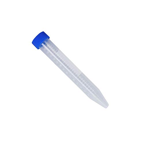 Chiloskit Kunststoff Zentrifugenröhrchen 50x15ml Durchstechflasche Vorratsbehälter Reagenzgläser PP Zentrifugenröhrchen steril Reagenzgläser für Laborlabor,graduierte Marken,blauer Schraubverschluss von Chiloskit
