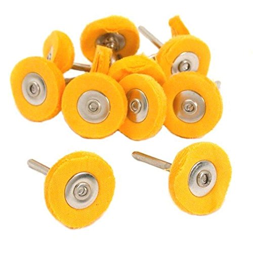 chiloskit 20 PCS Gelb Musselin Polieren Polieren Rad, 1/8 Schaft, Fit Dremel Rotary Werkzeug von Chiloskit