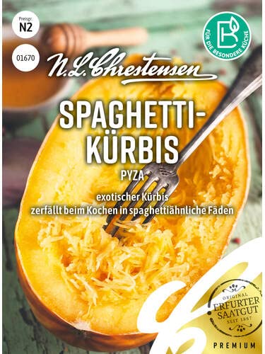 Spaghettikürbis Pyza Samen, Packungsgröße N2, Portion Saatgut von Chrestensen