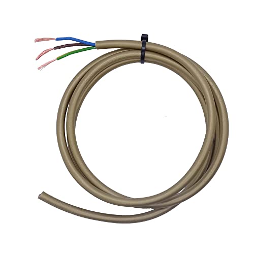 1,20m Stromkabel 3x0,75mm² 3G H05VV-F Schlauchleitung PVC Kabel (Gold) von Christoph Palme