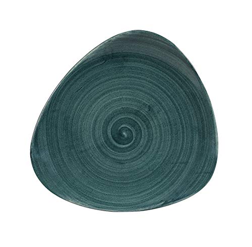 Churchill Stonecast -Triangle Plate Teller- Durchmesser: Ø22,9cm, Farbe wählbar (Rustic Teal) von Churchill