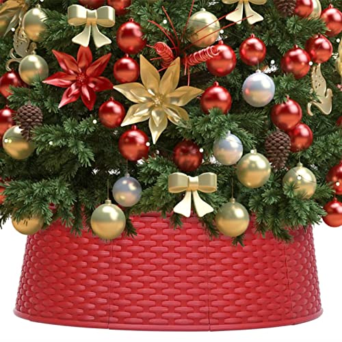 Chusui Weihnachtsbaumrock, Deko Weihnachtsbaum, Baumdecke Weihnachtsbaum, Christbaum Decke, Rot Ø65x19,5 cm von Chusui
