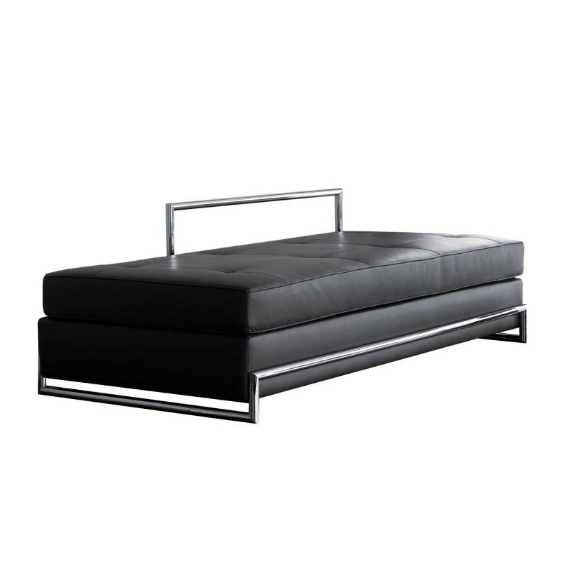 ClassiCon - Day Bed Liegesofa Leder - schwarz /Leder Classic 9300/190x60x86cm/lose Matratze/Gestell verchromt von ClassiCon