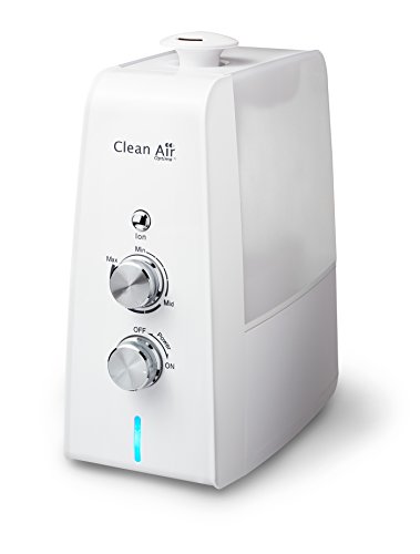 Clean Air Optima CA-602 - Luftbefeuchter mit Ionisator und Aromazerstäube - Stufenlos regulierbare Geschwindigkeiten für die Luftbefeuchtung - Geeignet für Räume bis zu 35m²/90m³ von Clean Air Optima