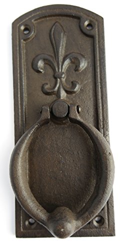 Historischer Türklopfer Eisen Guss Historisches Jugendstil Design Geschenkidee Doorknocker französische Lilie von clever-deko