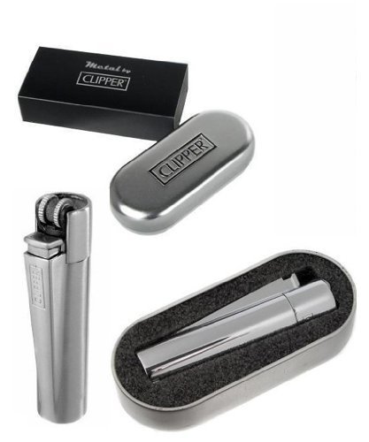 Metall Clipper Feuerzeug in Edelstahl + Gift Tin Portofreiheit [Misc.] von COUNTRY CLUB