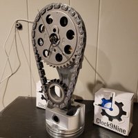 Motorisierte, Drehende Zahnraduhr, Hergestellt Mit Ford 302 Timing-Set von Clock9nine