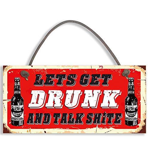 Lustiges Alkoholschild für Männerhöhle/Hausbar, Bar, Kneipe, zum Aufhängen, für Wodka Gin Bier #1097 von Close to the Bone