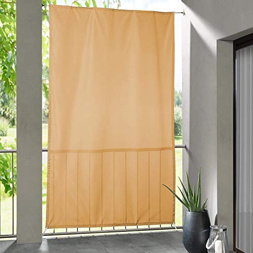 Clothink Seitlicher Balkonsichtschutz Wasserdicht Sonnenschutz Windschutz Sichtschutz Balkon Terrasse Grau-Weiss L: 230 x B: 140 cm von Clothink