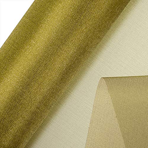 Club Green Organza Snow Sheer, Oliv grün, 85 cm x 10 m von Club Green