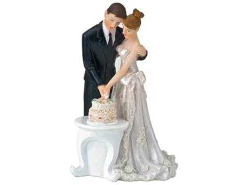 Tortenfigur Brautpaar beim Torteschneiden, 13 cm von Club Green