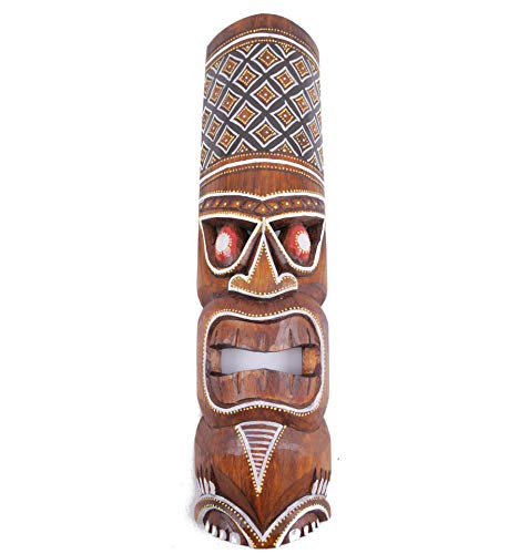 Coco Papaya Tiki-Maske aus Polynesien, 50 cm, aus Holz. von Coco Papaya