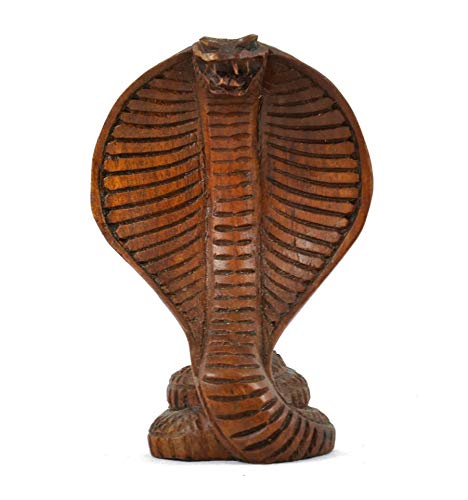 Minifigur Schlange / Cobra 12 cm aus geschnitztem Holz von Coco Papaya