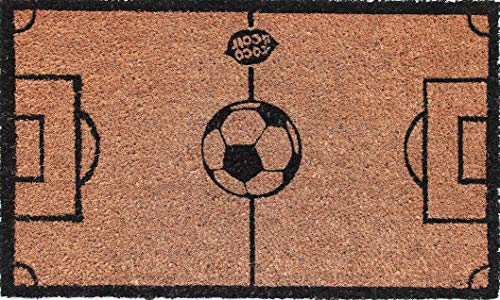 Coco&Coir Everything in a nutshell Premium kokos Fußmatte | Kokosnussmatte mit rutschfestem PVC | Fußwischer für den Eingangsbereich | für den Außen- und Innenbereich | 45 x 75 cm | Fußballmatte von Coco&Coir Everything in a nutshell