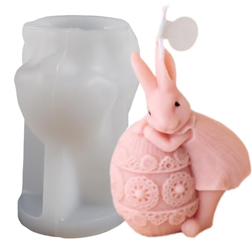 Kerzenformen Ostern Kaninchen 3D Osterhase Silikonform DIY Ostern Seifenform Silikonform für Kerzenherstellung DIY Hasenform Tortendeko, Ostergeschenke von Cohentbliss