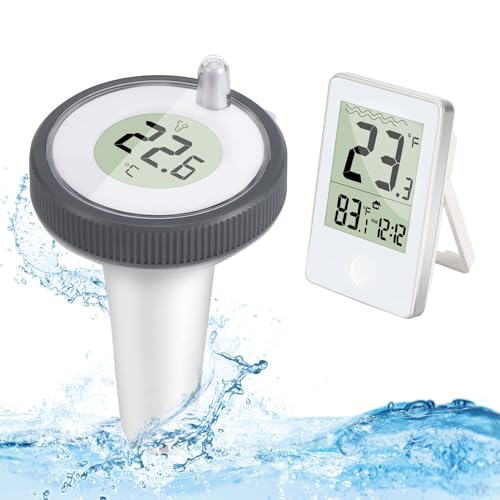 Collazoey Pool-Thermometer, wlan thermometer mit digitaler, Poolthermometer, LCD-Anzeige, IPX7 Schwimmend für Schwimmbad, Teich und Whirlpools von Collazoey
