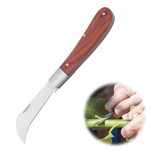 Garten Taschenmesser,Garden Knife,Klappbares Taschenmesser,Multi Schneidewerkzeug,Scharfes Pfropfmesser,Gartenmesser,Outdoor Garden Knife,Messer Aus Edelstahl Zum Ernten,Gartenmesser Für Obstbäume von Comioke