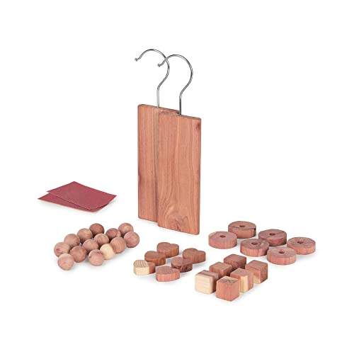 Compactor Set 34 x Mottenabwehrenden Zeder Holz-Blöcken für Schubladen und Kleiderschrank Braun 4 x 0.2 x H.0.2 cm CED237 von Compactor