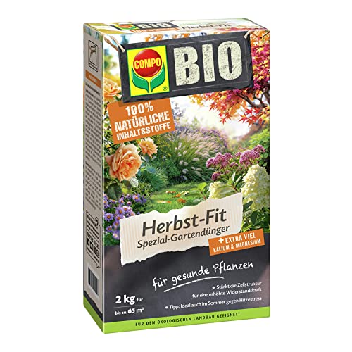 COMPO BIO Herbst-Fit Spezial-Gartendünger für alle Gartenpflanzen, Für mehr Widerstandsfähigkeit gegen Frost, 2 kg von Compo
