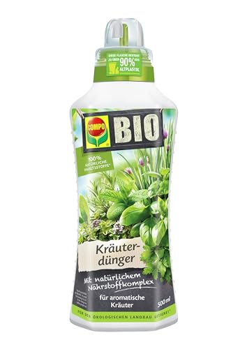 COMPO BIO Kräuterdünger für alle Gewürzpflanzen und Kräuter, Natürlicher flüssiger Spezial-Dünger, 500 ml von Compo