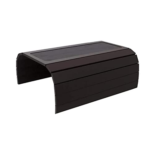 Conforde Holz Sofatablett für die Armlehne, Flexibler Sofatisch für alle Armlehnen, rutschfest - Sofa Tablett (schwarz) von Conforde