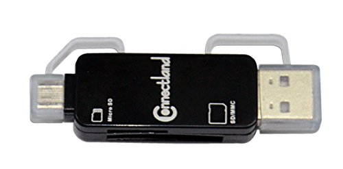 Connectland LECT-MUL-CAR-GC - 809-BK-OTG-Multi Kartenlesegerät USB 2.0 Externes 256 GB, Schwarz von Connectland