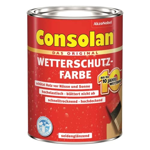 Consolan Profi Wetterschutzfarbe Holzschutz außen 2,5 Liter Ral 7016 Anthrazitgrau von Consolan