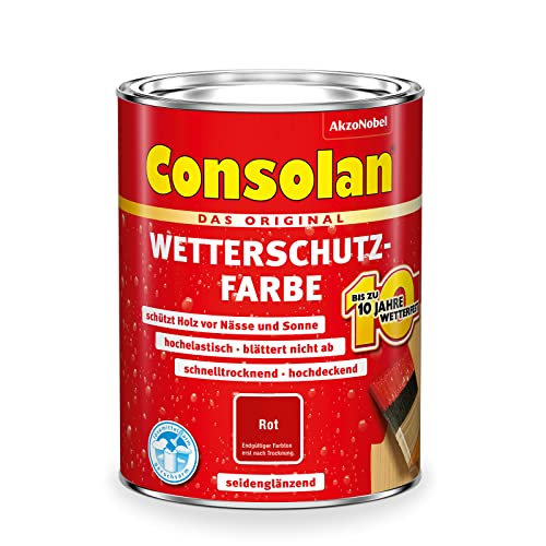 Consolan Wetterschutz-Farbe; 2,5 Liter; Rot von Consolan