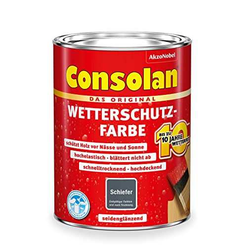 Consolan Wetterschutz-Farbe (2,5 l, schiefer) von Consolan