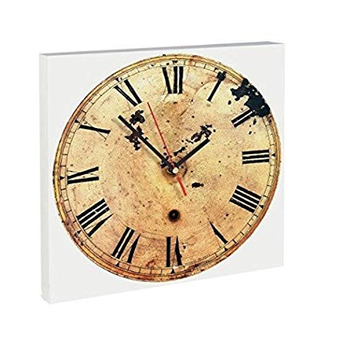 Contento Wanduhr HOLZUHR, Uhr aus MDF Bedruckt, 28x28x2,1cm von Contento