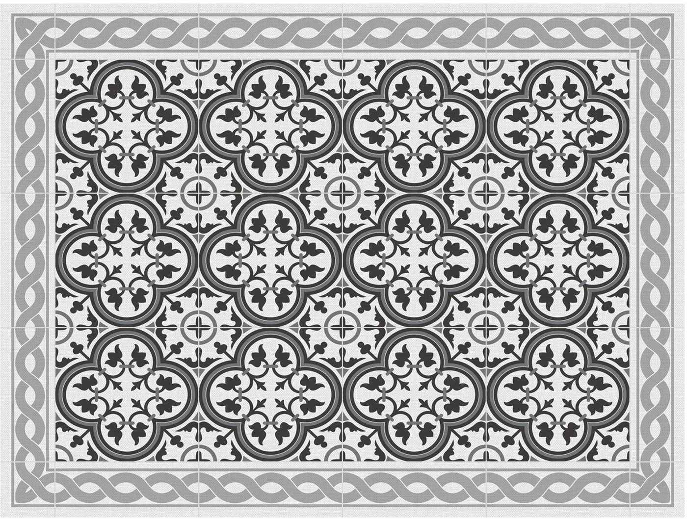 Platzset, Matteo, Tiles, portugese grey, Contento, (Set, 4-St), für innen und außen geeignet, wasserabweisend von Contento