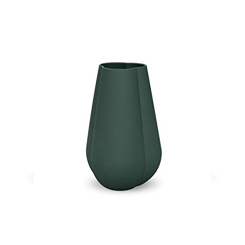 Cooee Design Clover 18cm Dark Green Vase, Keramik, 11.5 cm von Cooee Design