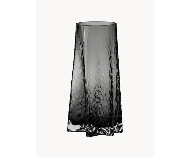 Mundgeblasene Glas-Vase Gry mit strukturierter Oberfläche, H 30 cm von Cooee Design