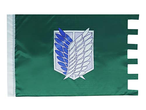 CoolChange Flagge mit Wappen des Aufklärungstrupp für Attack on Titan Fans | 100x62cm von CoolChange