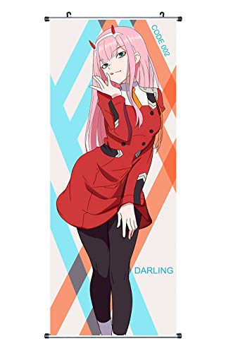 CoolChange Großes Darling in The FranXX Rollbild/Kakemono aus Stoff, 100x40cm, Motiv: Zero Two von CoolChange